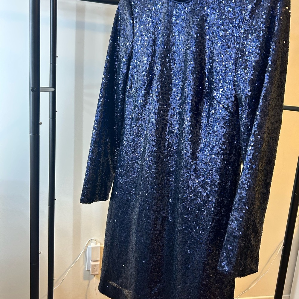 Vince Camuto Midnight Sequin Dress sz 12- pre loved